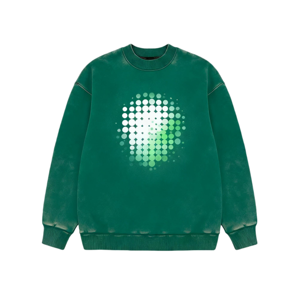 Vintage Acid-Washed Distressed Crewneck Sweatshirt